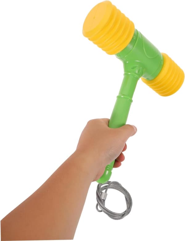Bärbar gul Whack Game-hammare för plastklubba för precision Whacking Entertainment Props