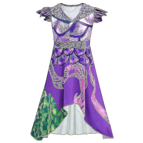 Descendants 3 Audrey Mal Børnepige Performance Fancy Up Kostume Uge G 5-6 Years