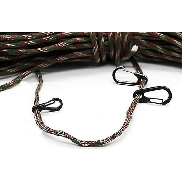 16 stk. Mini Sf Karabiner Clip Paracord Nøglering Camping Kroge