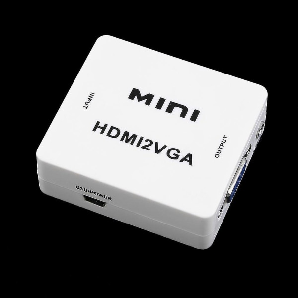 Mini 1080p HDMI til VGA Audio HDTV Video PC Adapter