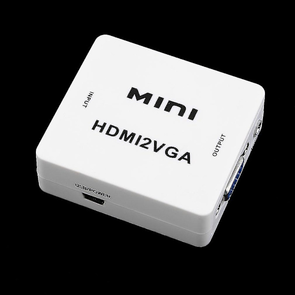 Mini HDMI til VGA Audio HDTV PC Bærbar Adapter