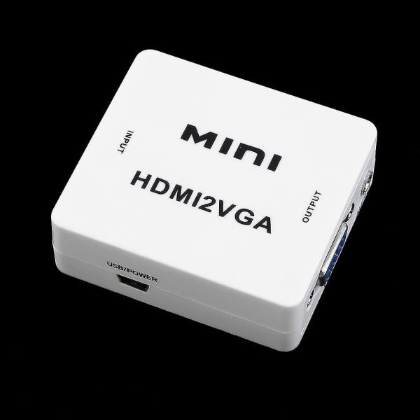 Mini HDMI till VGA Audio HDTV PC Laptop Adapter
