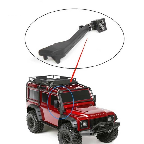 2x Sort Gummi Snorkel til 1/10 RC Crawler Bil Traxxas -4 Defender Trx4 T4 Tilbehør -yuhao