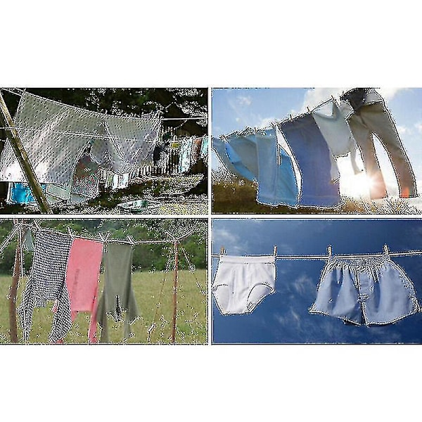 13m Dubbel Linje Väggmonterad Infällbar Klädstreck Inomhus Klädtork Torkställ