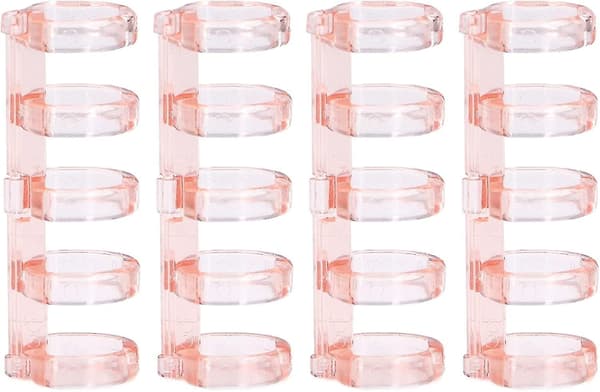 Løsbladringbinder Ring med Permerhull (rosa) (6 stk)