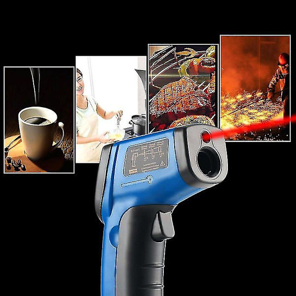 Kosketukseton LCD-laserinfrapunainen digitaalinen lämpömittarianturi