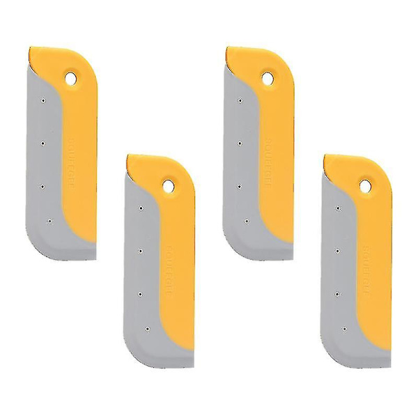 4 stk Fugle-Skrape Vindu Glassvasker Husholdnings Glassvasker Verktøy Rengjøringsverktøy yellow