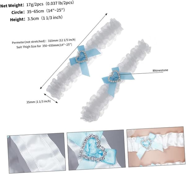 2 st spets eleganta bröllopsaccessoarer bröllopsset för brud bröllopsset för brud strumpeband