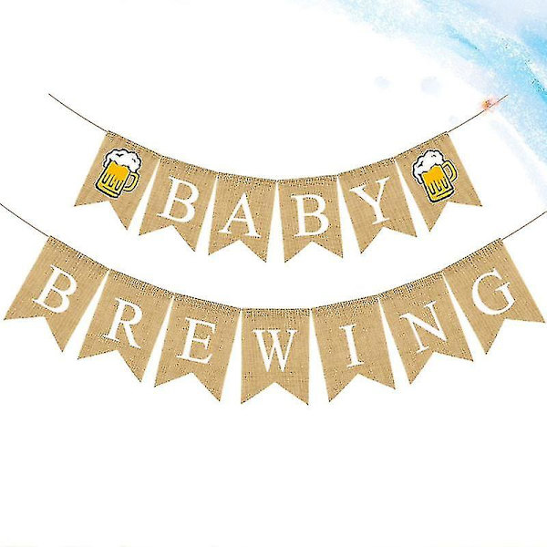 Baby Fødselsdagsfest Tilbehør Elegant Bunting Dekoration Linned Svalehale Banner Bogstav Girland Flag