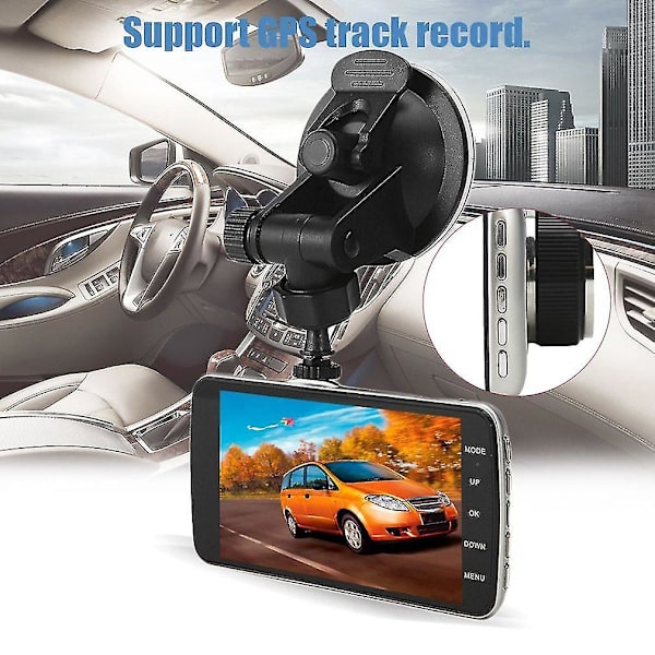 X1 Auto Car 2.31 Tums Dubbel Lins Bil DVR Kamera Recorder Dash Cam.