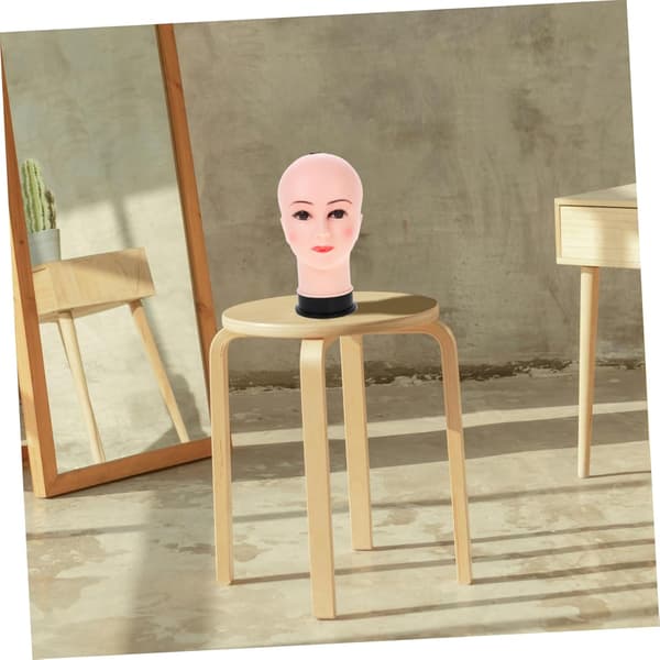Profesjonell parykkutstillingsmannekenghode for styling, plasthodeform for kvinner, brillehette