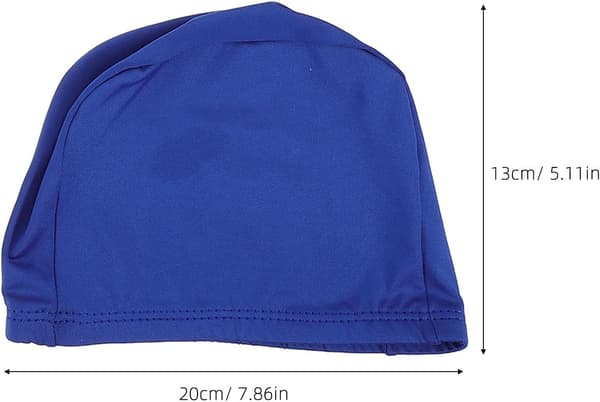6 stk. elastiske badehetter i stoff for kvinner og menn – sklisikre badehetter i polyester