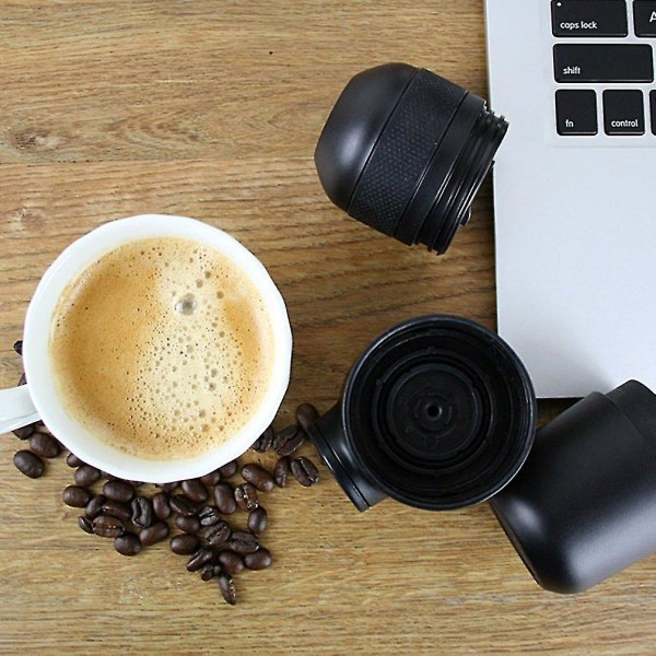 Mini manuell håndtrykk reise kaffekrusmaskin