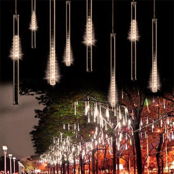 Led-sadevalo 30 cm 8 Putkea 144 Led Ulkovalaistus Jääpuikko