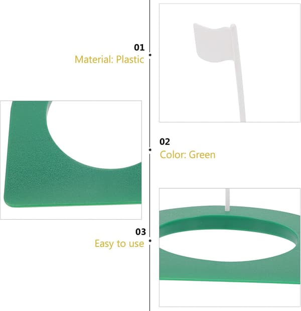 2 sæt golf putting kopper plastik øvelseshuller golftræningshjælp indendørs putting kopper