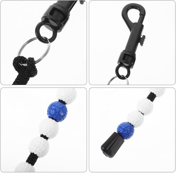 Golf slagteller perlebelagt poengteller armbånd 2 stk blå bærbart golftilbehør