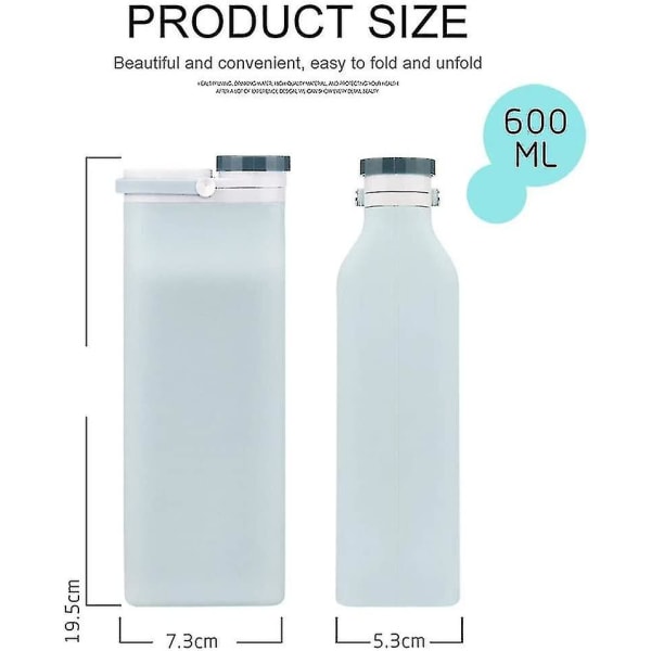 Sammenleggbar vannflaske Bpa Free - Sammenleggbar vannflaske for reisesport
