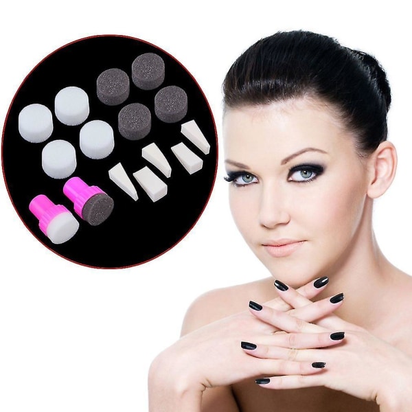 Nail Art Sponge Stamper Shade Transfer Polish manikyyrityökalu