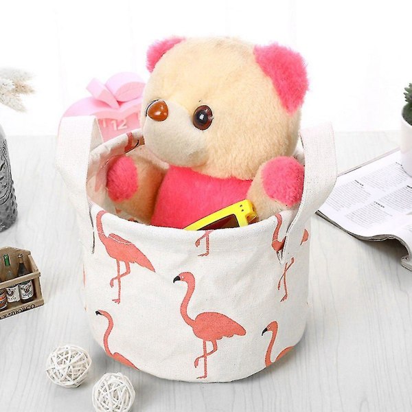 Portable Cotton Linen Waterproof Laundry Basket