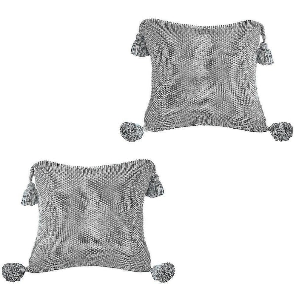 2 stk Håndlavede Tassel Dekorative Pudebetræk, Pudebetræk Sofa Sofa Bed Stue