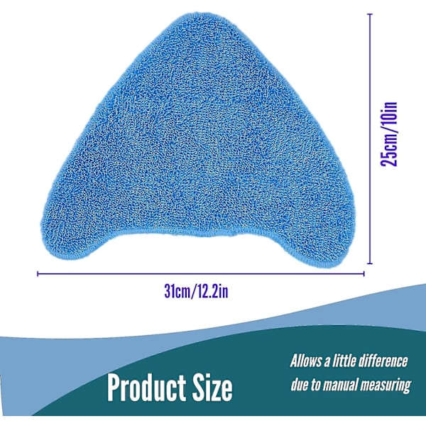 Mikrofiber Ångmopp Pads för Vax Ångrengörare, S86-sf-cc, S85-cm, S86-sf-c, S84-w7-p, S7 och Fler, 3-pack (3-pack Blå)
