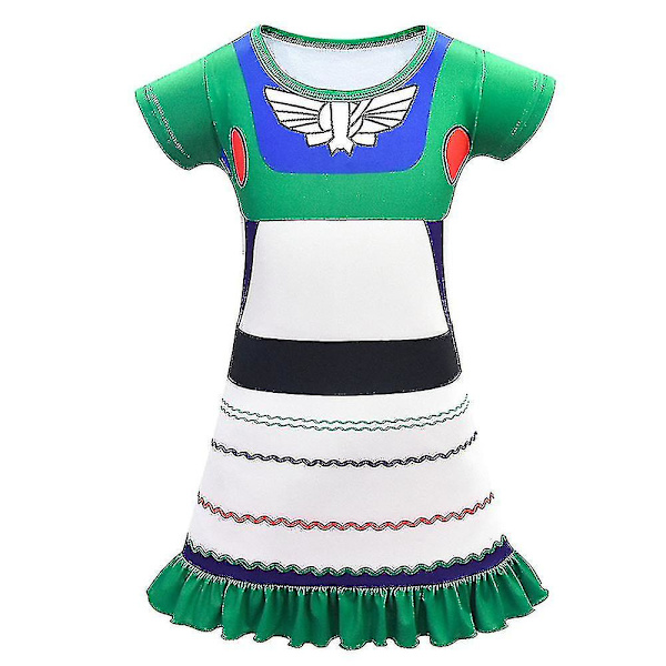 4-10 Pige Buzz Lightyear Kostume + Hat + Taske 7-8 Years