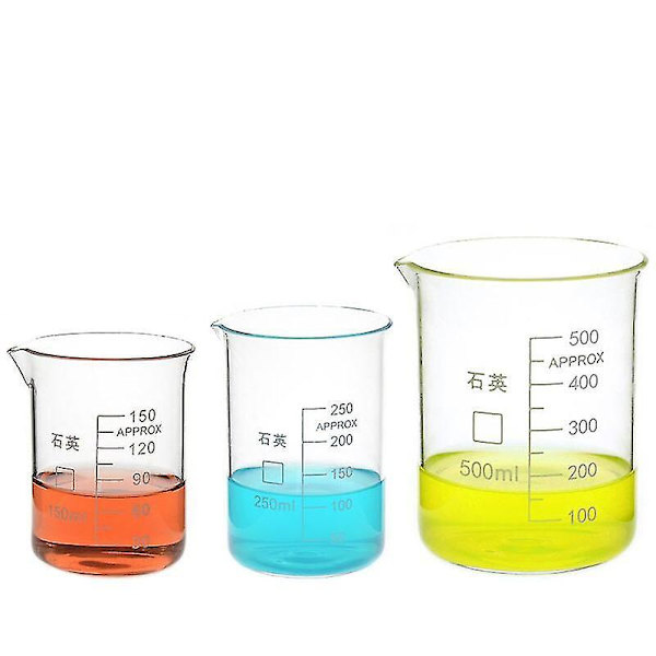 Bägare i kvartsglas JGS2 50-1000ml Laboratoriemätkopp