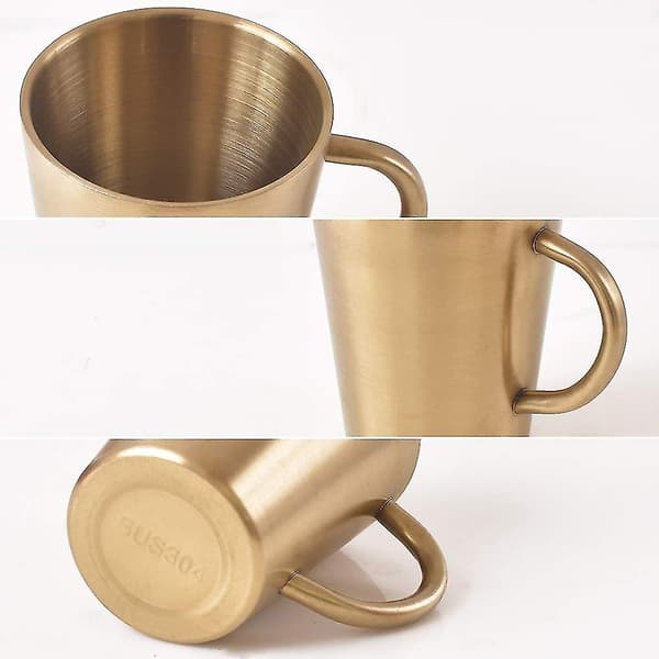 Rostfria Termosmuggar, 10 Oz / 300 Ml Metallkopp, Dubbelväggig Drickmug