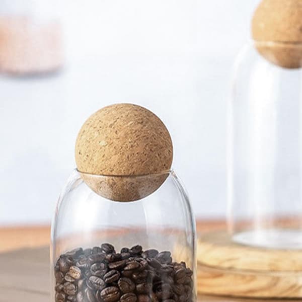 Vinkaraffpropp i träkorkboll 10 cm Naturmaterial i trä