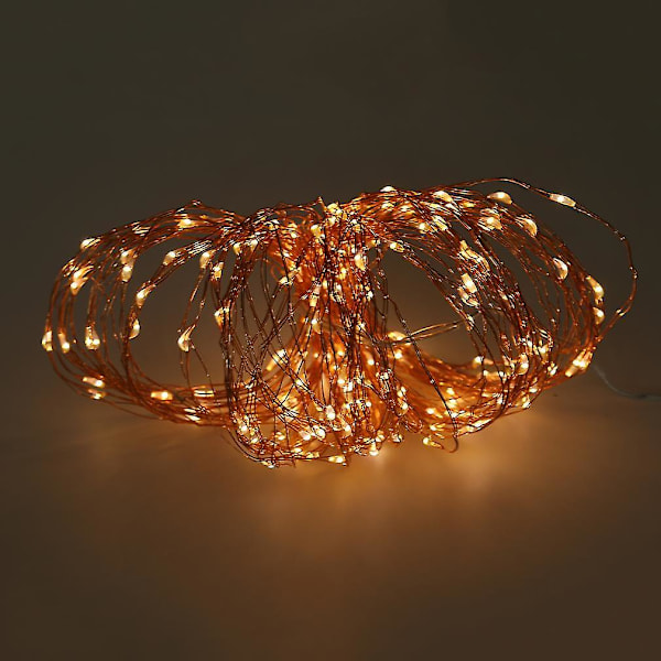 Solcellsbelysning Varmvit 20m 200LED Koppartråd Fairy String