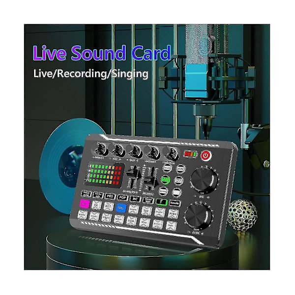 F998 Bm800 Set Bärbar Ljudkortssats Kondensatormikrofonset Live Ljudkort-yuhao