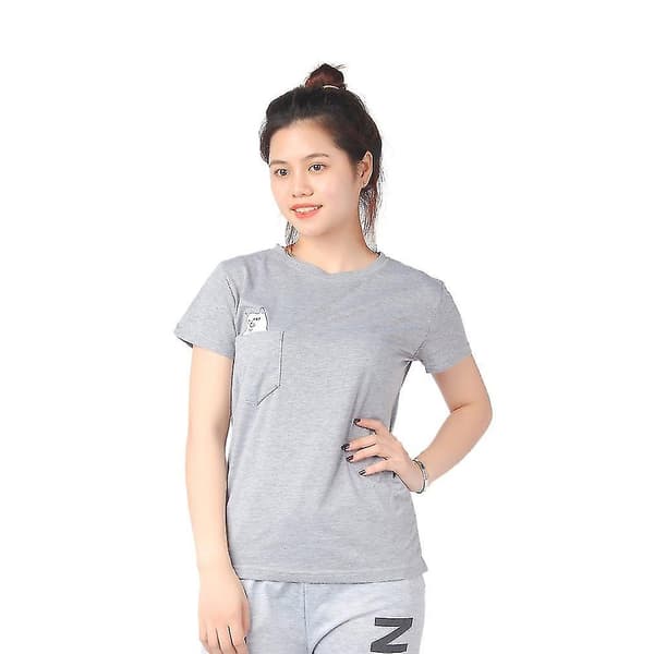 Kvinners Langærmet Skalleløs Bluse Tee Cardigan