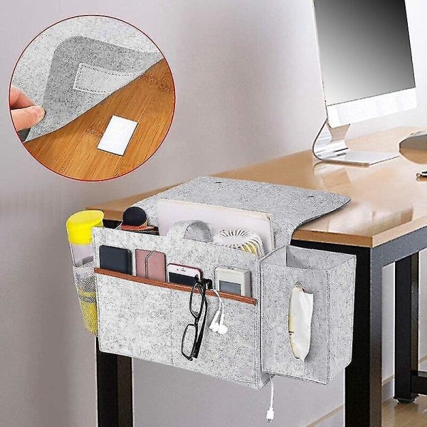 Sängbord Organizer Filtförvaring Caddy Vävnadslåda Vattenflaska