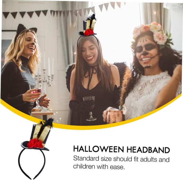 Hatt Hodeplagg for gutter og jenter Performance Rekvisitter Halloween Hårbånd Mini Hatt Hårtilbehør til Festival