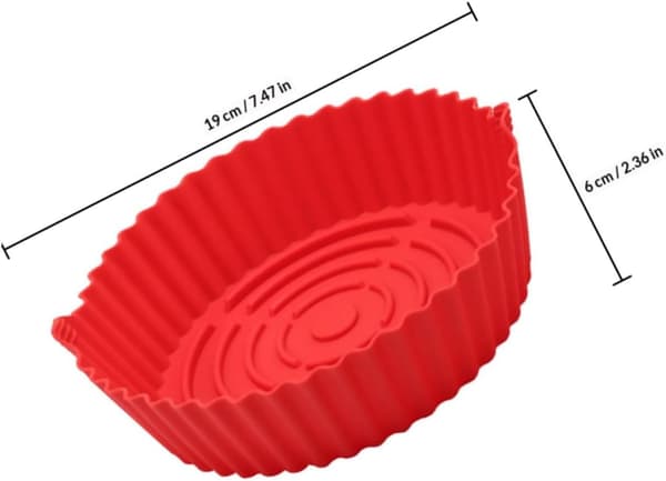 2 stk silikonforing rund gjenbrukbar non-stick bakematte av høy kvalitet silikonmateriale
