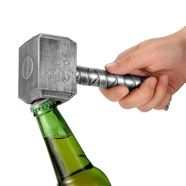 Beer Bottle Openers Magnet Thor Hammer Shaped Silver