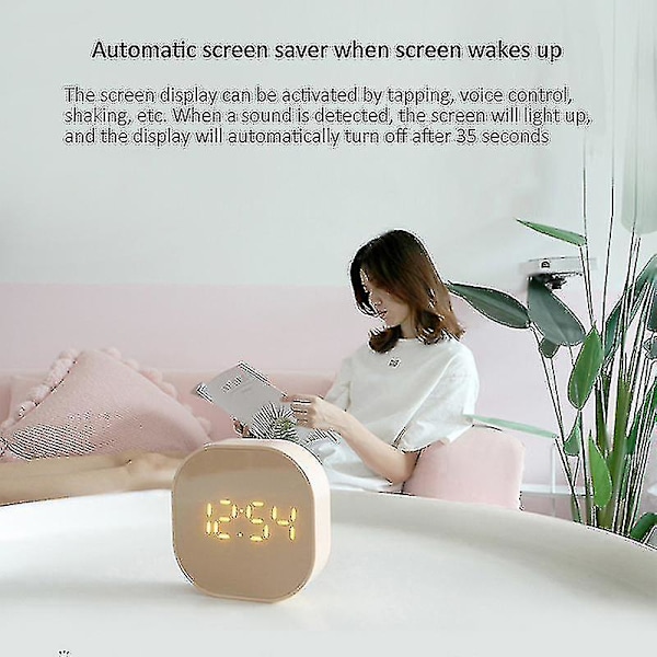 Bluetooth Speilbordklokke Barn Alarmklokke Søt Katt Digital Alarm C