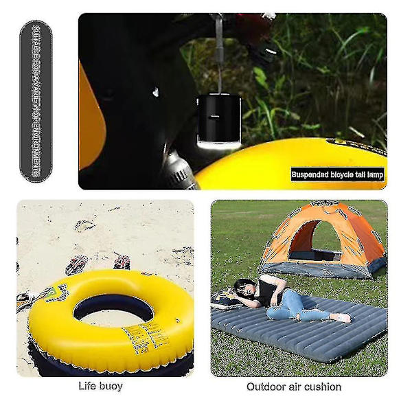 Campinglys Mini Luftpumpe Lys Oppblåsbar Pumpe Mini Elektrisk Utendørs Luftpumpe