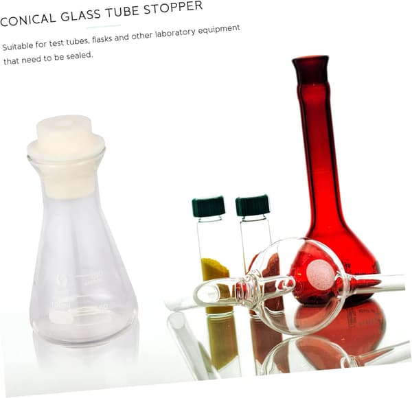 10 stk. silikonepropper til flaskeforseglinger, reagensglaspropper, koniske kolbepropper til laboratoriebrugsmateriale