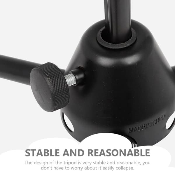 Saxofonstativ Altsaxofonholder Metal Sammenklappeligt Ergonomisk Foldedesign Sort Bærbart