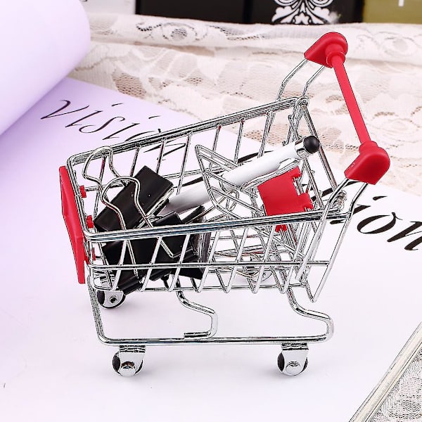 Söt Mini Supermarktsvagn i Rostfritt Stål