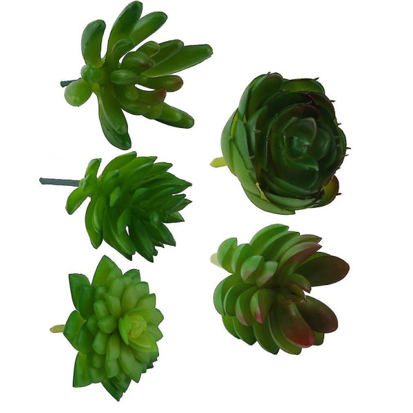 Konstgjord Mini Plast Miniatyr suckulenter Växter Dekor