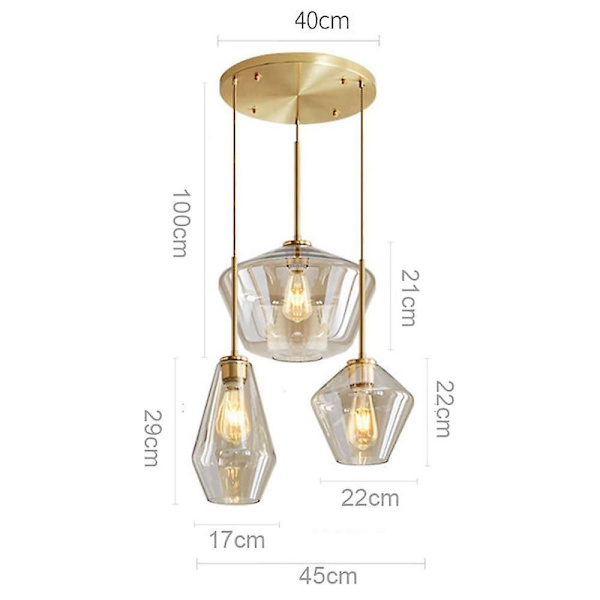 45cm Klynge Design Pendellampe Led Moderne Nordisk