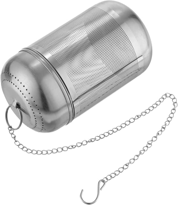 Mesh tefilter krydderball 316 rustfritt stål matvarekvalitet rustfritt stål krok kjededesign