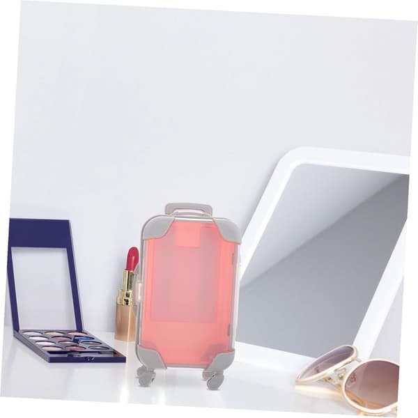 2 stk Mini Koffert Øyenvippe Oppbevaringsboks Reise Sminke Organizer Plast Etui Tom Oppbevaringsboks