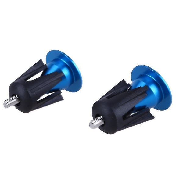 Polkupyörän polkupyörän alumiininen ohjaustankokahvat ohjaustangon cap (sininen) (2 kpl)