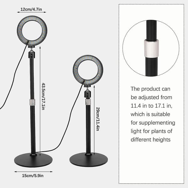 2023 Bærbar LED-vekstlampe Fullspektrum Timer USB