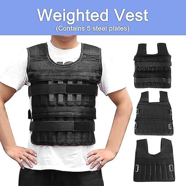 Vektet Vest Justerbar Jakke Styrke Fitness Trening