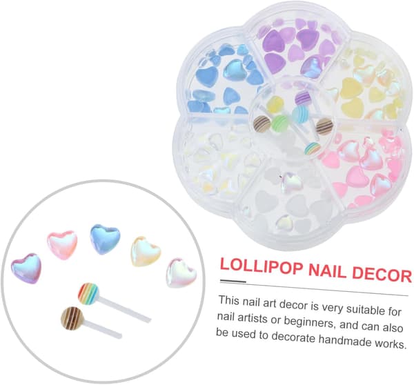 DIY Dekorative Neglecharms Sæt Hjerte Glas Rhinestones til Manicure Kunst