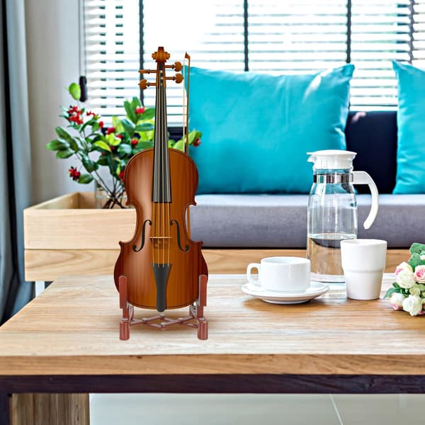 Bærbart violinstativ Violinstøtte Fiddlestativ Abs Svampemateriale Sammenklappeligt design Forhindrer